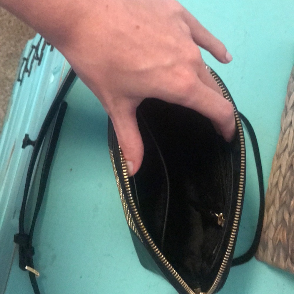 Black Michael Kors purse with gold studs - Picture 4 of 4